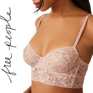 FREE PEOPLE➕Sorento Demi Lace Longline Underwire Bra NWT